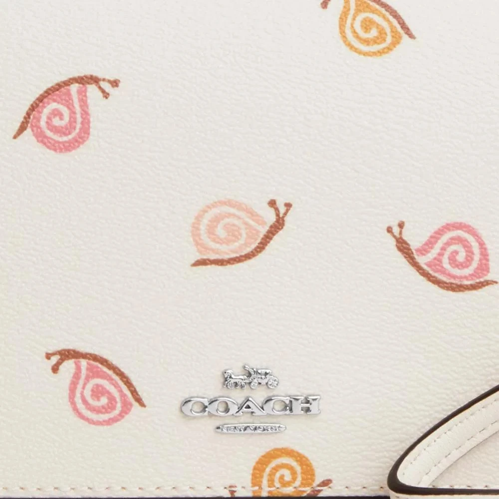 Coach Anna Foldover Clutch Crossbody With Snail Print 7