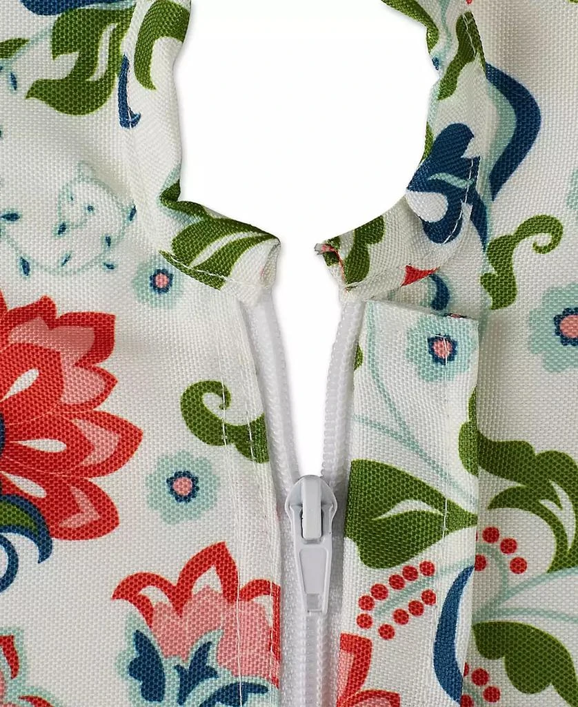 Design Imports Floral Print Outdoor Tablecloth with Zipper 60 Round 5