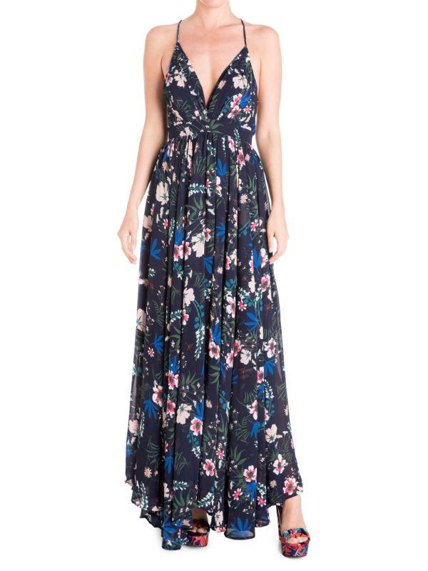 Meghan LA Enchanted Garden Floral-Print Maxi Dress
