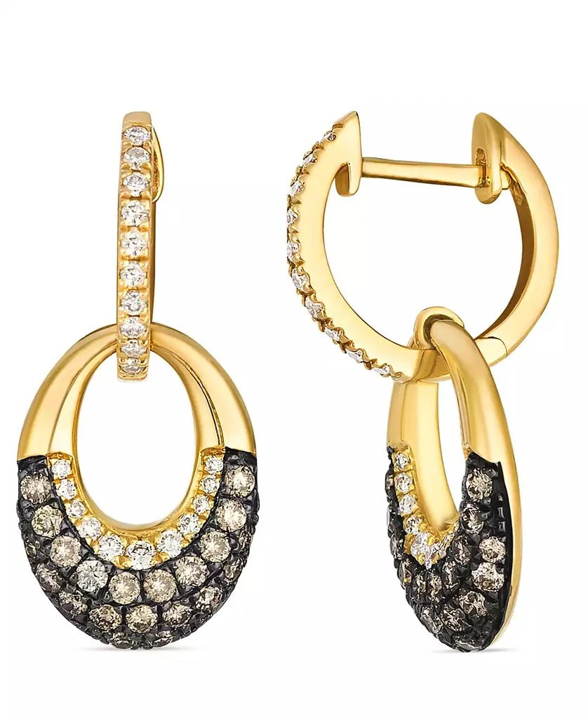 Le Vian Vanilla and Chocolate Drop Earrings (0.62 ct. t.w) in 14K Honey Gold 1