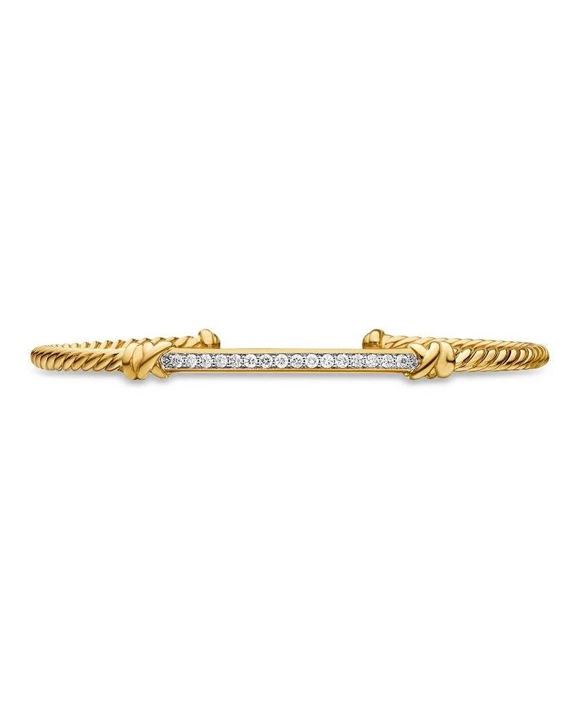 David Yurman Petite Helena Two Station Wrap Bracelet in 18K Yellow Gold with Diamonds 1