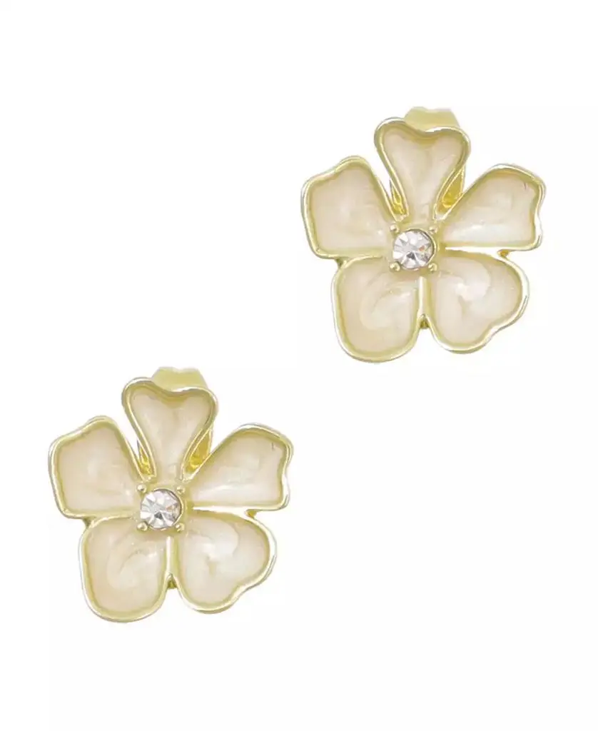 ADORNIA Gold-Plated Imitation Pearlescent Stud Earrings