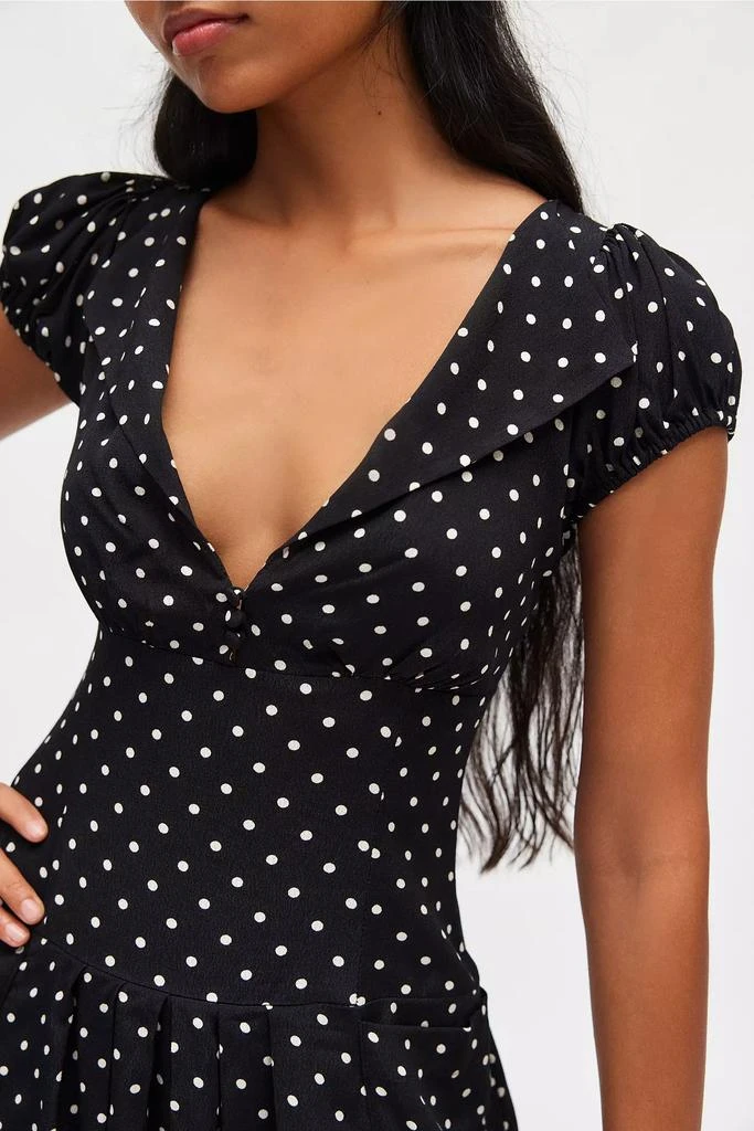 kimchi blue polka dot dress Dallas Daisy Button Mini Dress // Blue L / Blue