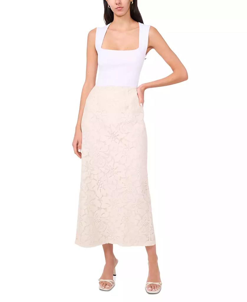 Parker Women's The Londyn Lace Slit-Back Lace Midi Skirt