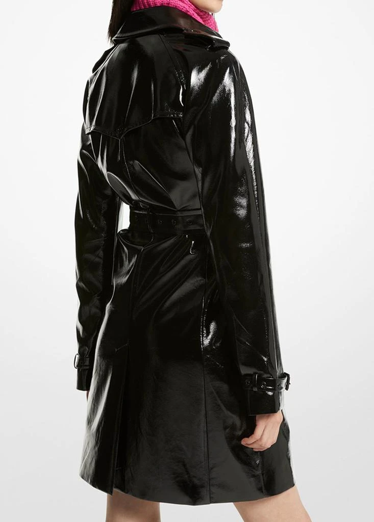 Michael Kors Faux patent leather trench coat 7