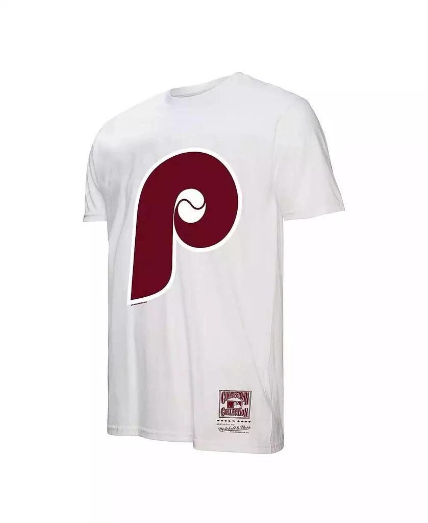 Mitchell & Ness Men's White Philadelphia Phillies Cooperstown Collection Logo T-Shirt 3
