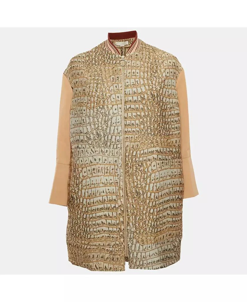 Pre-Owned Stella McCartney Women
s Beige Jacquard And Cotton Zip-Up Jacket