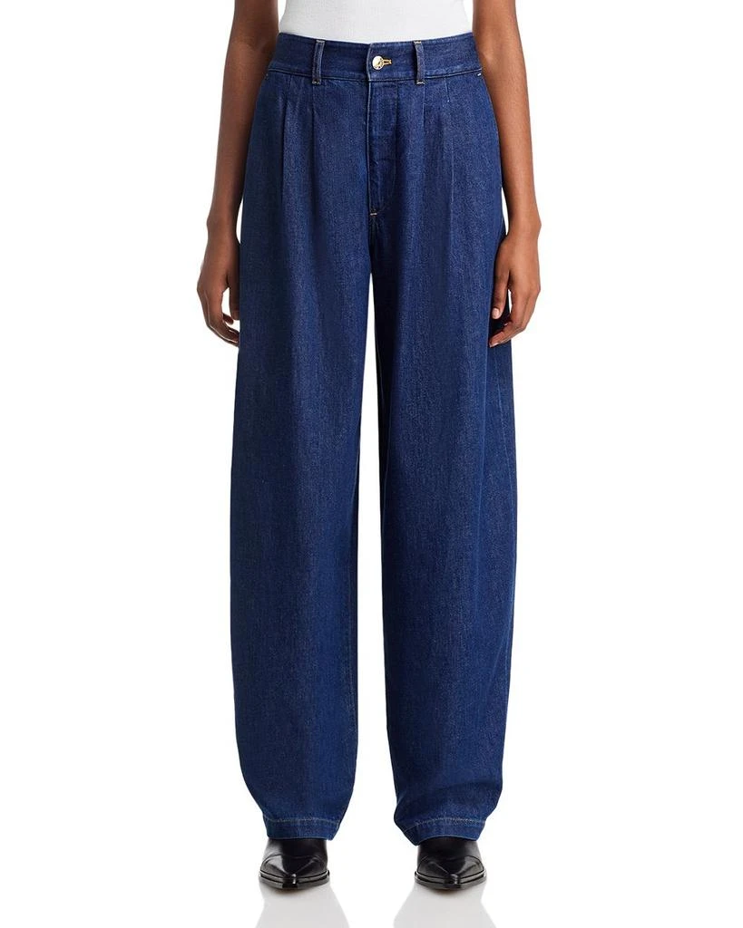 FRAME The Tapered Trouser High Rise Jeans in Rinse 7