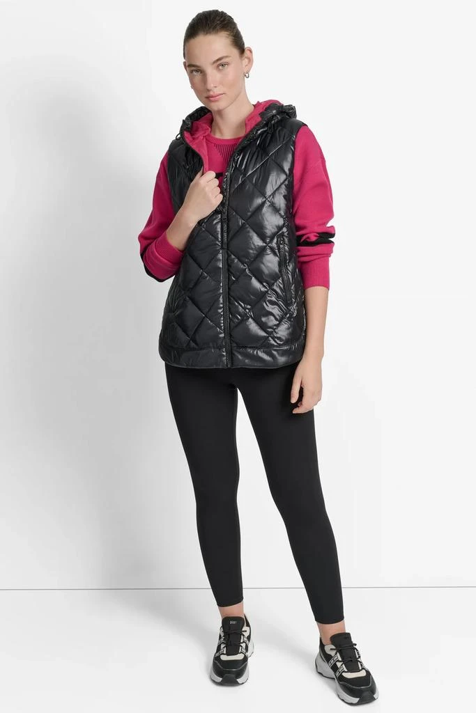DKNY QUILTED HOODED VEST 7