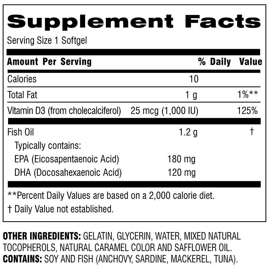 Botanic Choice Omega 3 Fish Oil with Vitamin D Softgels