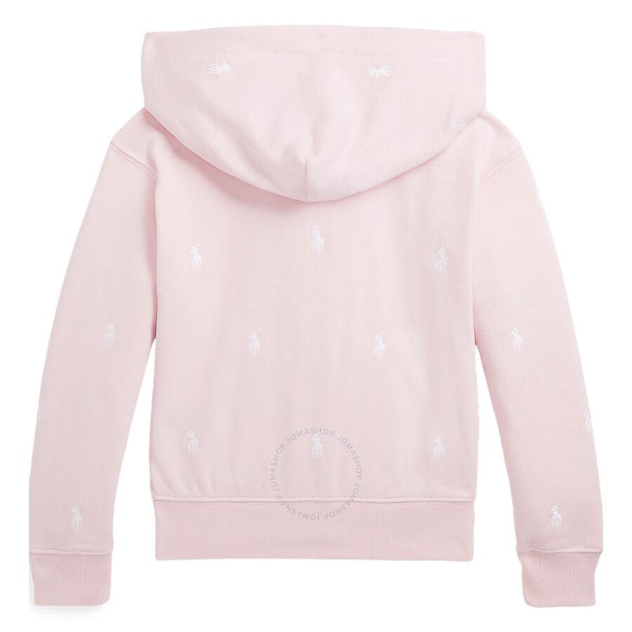 Ralph Lauren Pink Pony パーカーレディース Mホワイト Pink Pony Logo Fleece Hoodie