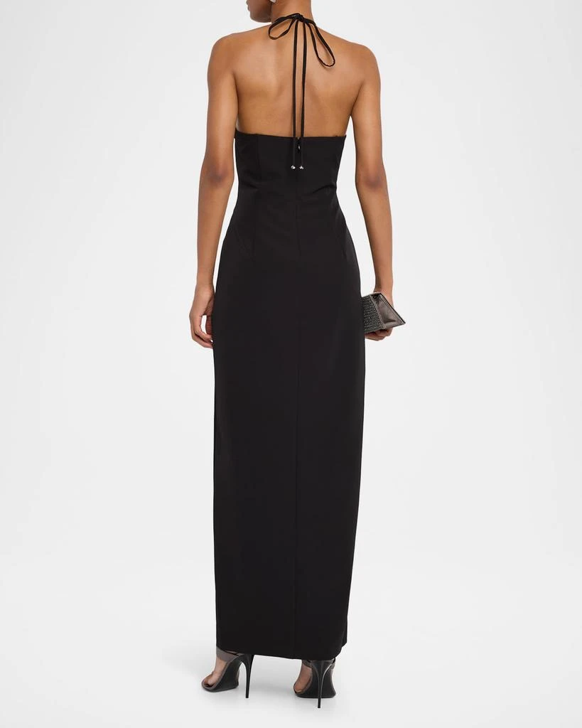 black halter top maxi dress The Halter Slit Gown main image 1