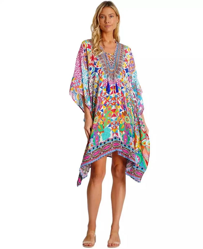 La Moda Clothing Women's Short Kaftan Dress 1