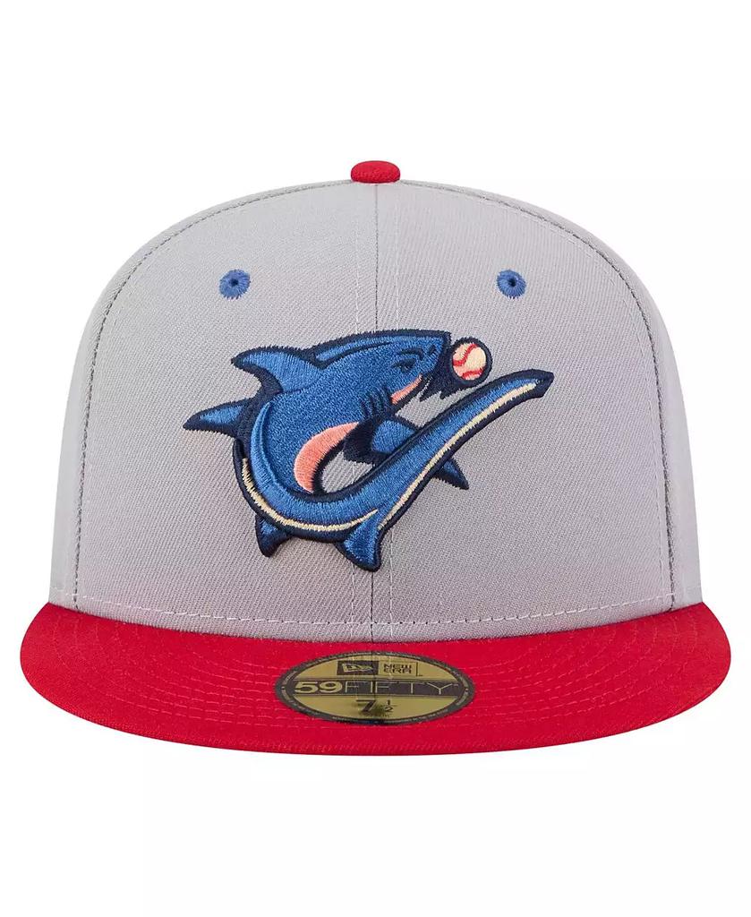 New Era Men's Gray/Red Clearwater Threshers Authentic Collection 59FIFTY Fitted Hat