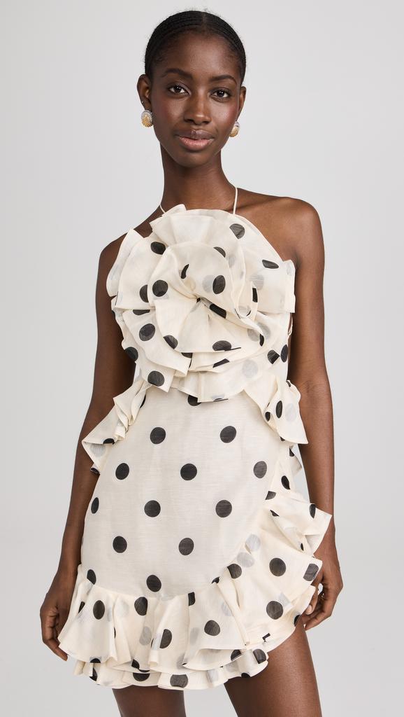 【Zimmermann】CRUSH RUFFLED MINI DRESS ラッフル ミニ Zimmermann Crush Ruffle Halter Mini Dress | Shopbop