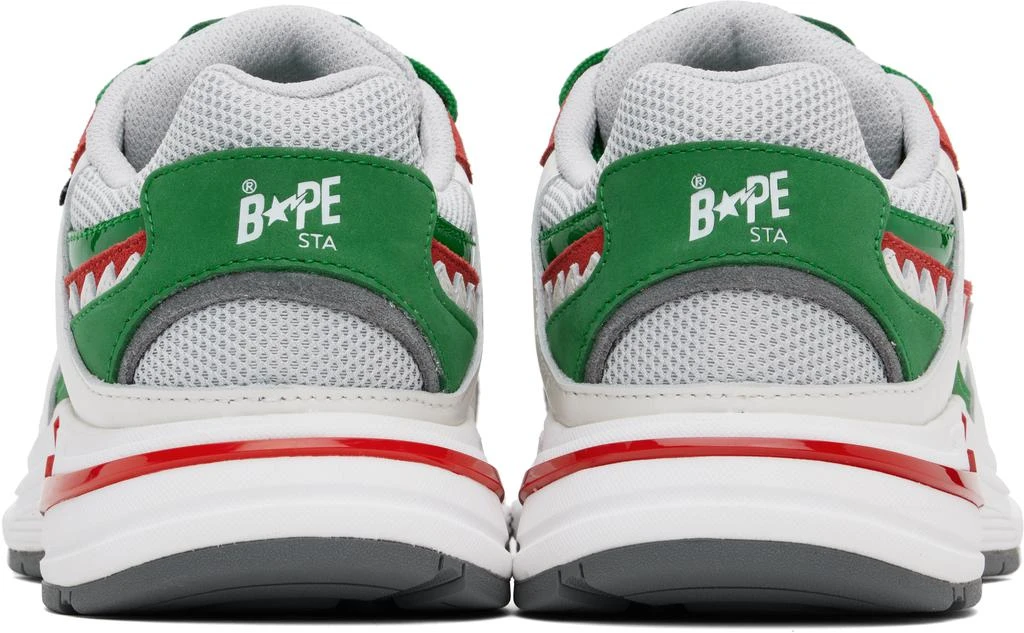 Bape White & Green Shark STA Italy M1 Sneakers 2