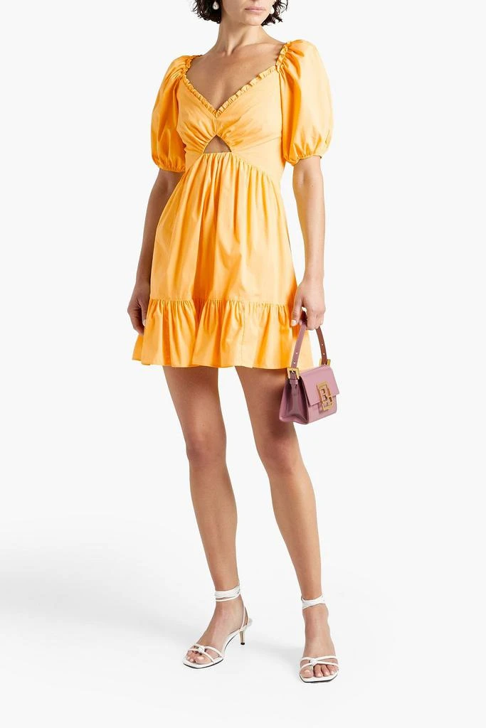 Cinq à Sept Kayla cutout cotton-blend broadcloth mini dress 2