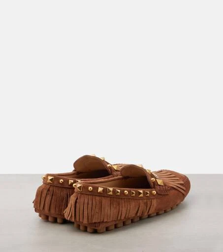 Valentino Plaster Caster VLogo suede driving shoes 2