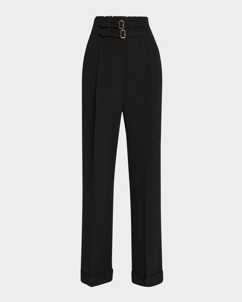 Marella Aguzze High-Rise Canvas Trousers