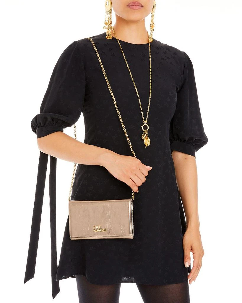 Chloé Iconic Leather Flap Wallet On Chain 2