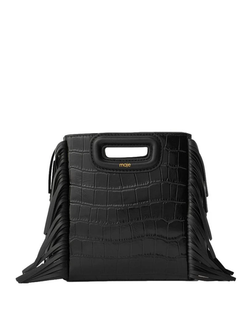 Maje M Fringe Leather Mini Bag 1