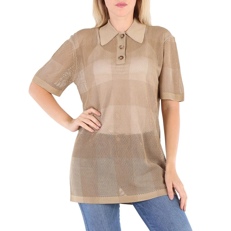 Burberry Ladies Honey Zadey Check Polo Shirt 1