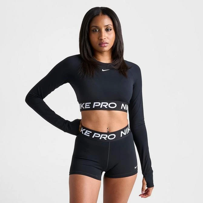 NIKE Women's Nike Pro 365 Dri-FIT Cropped Long-Sleeve T-Shirt 3