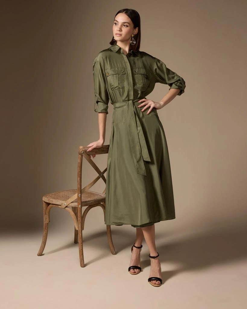 VERONICA BEARD Camille Belted Silk Shirtdress 2