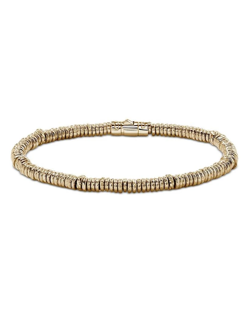 John Hardy Men
s 14K Yellow Gold Heishi Beaded Bracelet 1