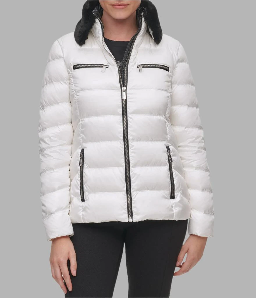 Karl Lagerfeld Paris SHORT FUR TRIMMED PUFFER