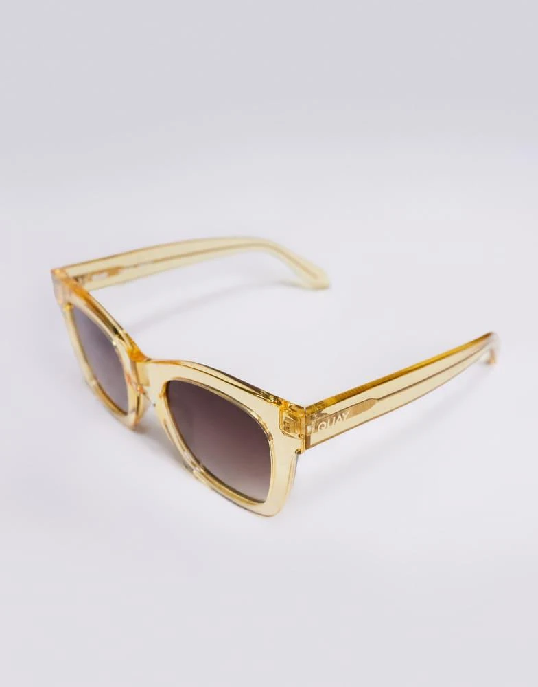 Quay Yellow Sunglasses On The Fly Quay Sunglasses - Shiny Yellow Tort/Orange  main image 4