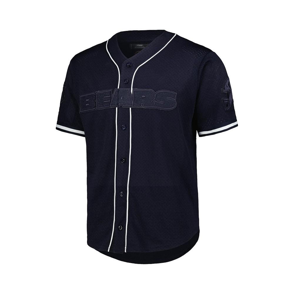 Pro Standard Men's Navy Chicago Bears Triple Tonal Mesh Button-Up Shirt