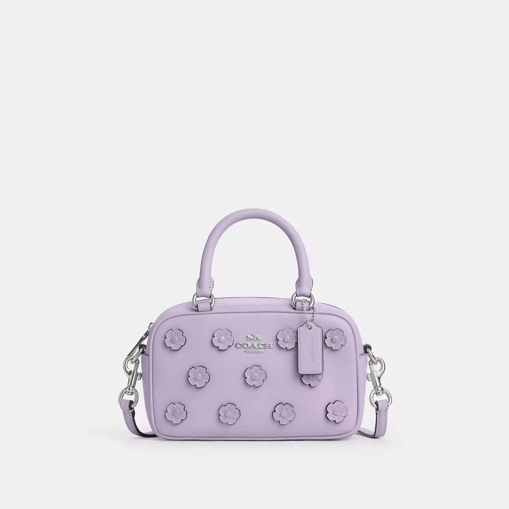 Coach Satchel Crossbody Bag With Floral Applique 1