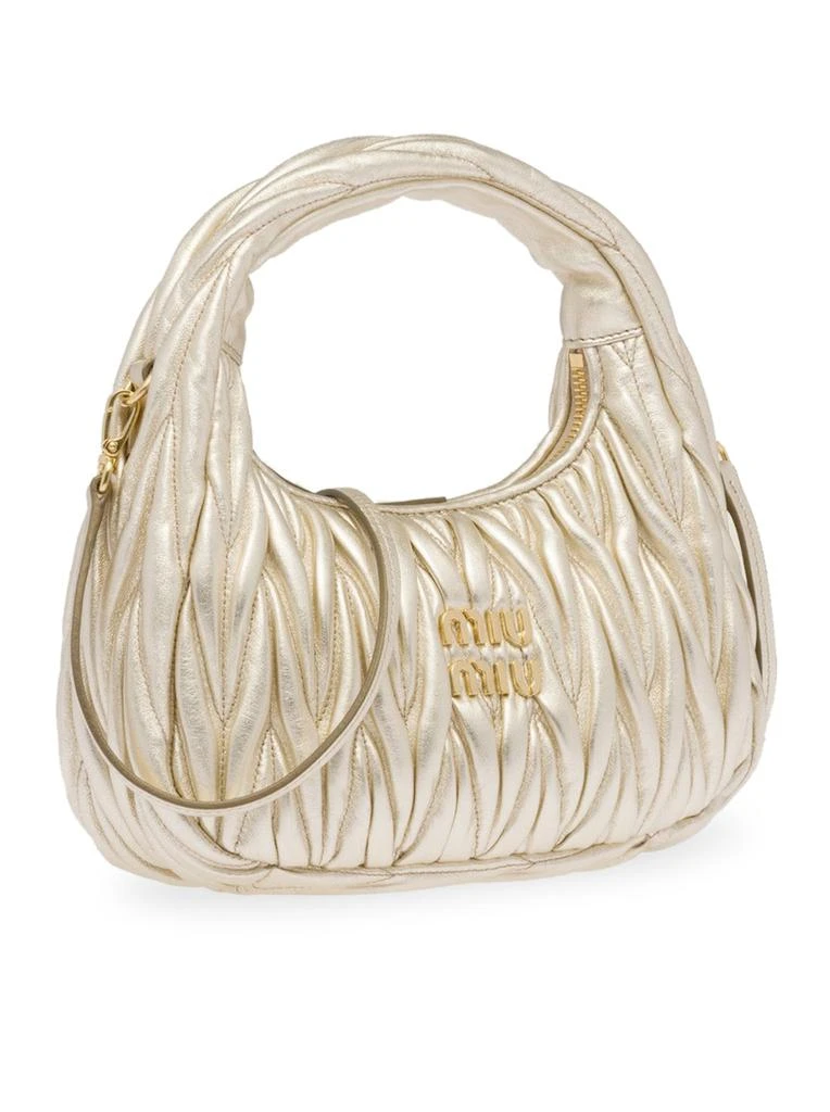 Miu Miu Wander hobo bag in quilted nappa 4