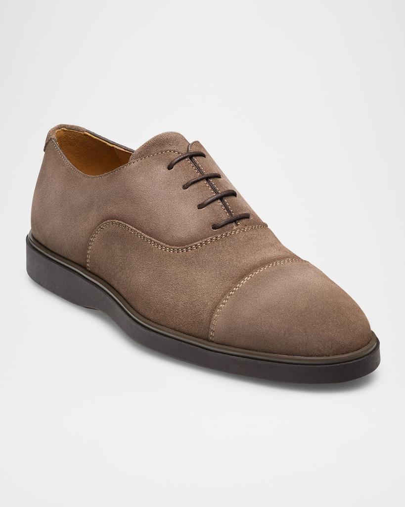 Magnanni Men's Landis Suede Cap-Toe Derby Shoes