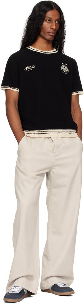 Shop Black Football Short Sleeve T-shirt on Sale at BeyondStyle