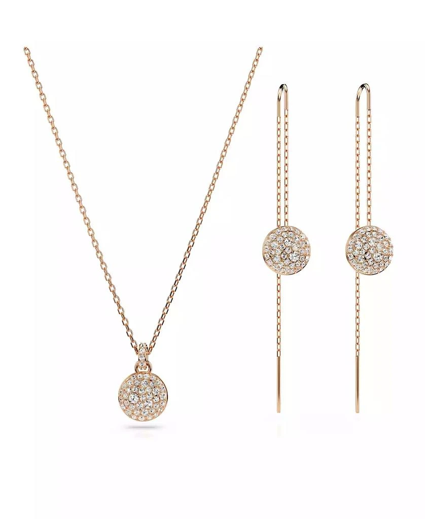 Swarovski White, Rose Gold-Tone Meteora Set, 2 Piece 1