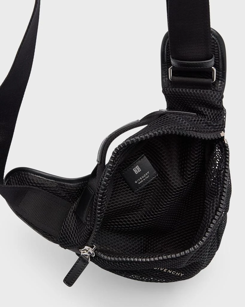 Givenchy Men's G-Zip Small Mesh Triangle Belt Bag 3