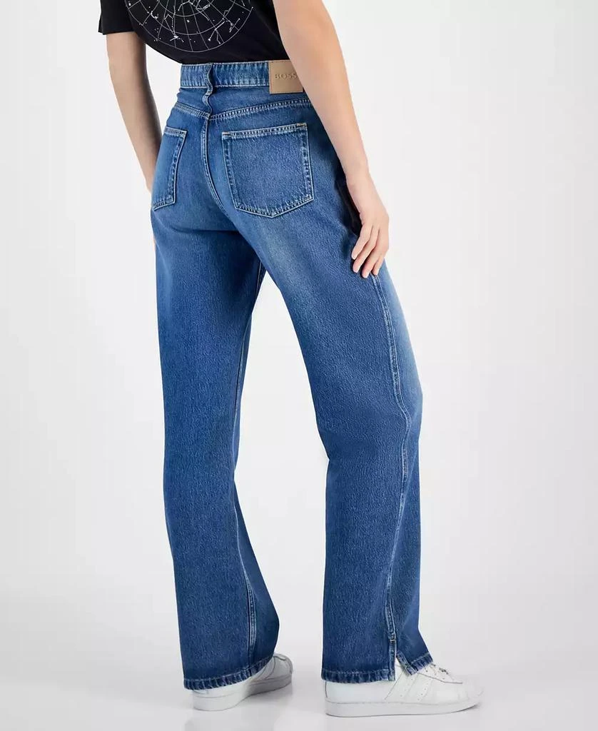 Hugo Boss Women's Soft Stretch Denim Wide-Leg Pants 5
