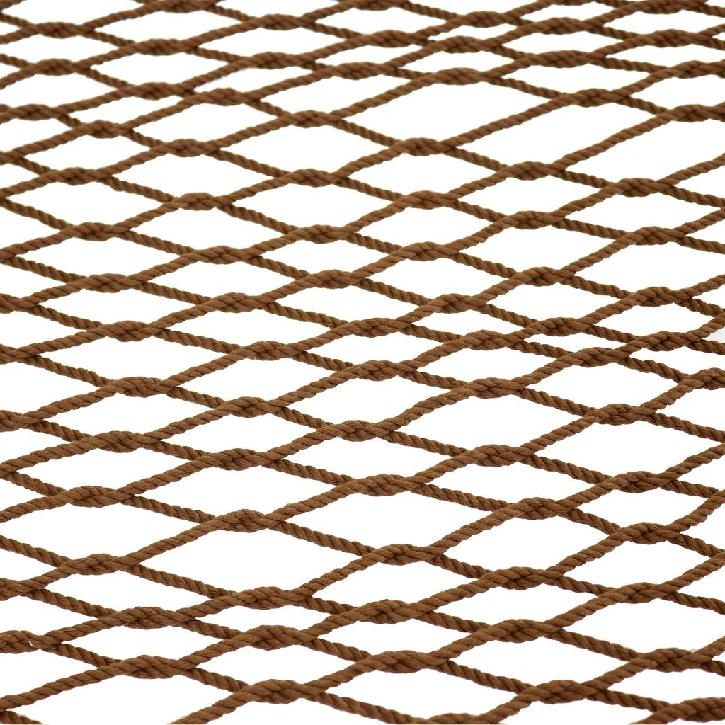 Sunnydaze Large Double Wide Two-Person Polyester Rope Hammock with Steel Stand - 400 lb Weight Capacity/15' Stand - Brown 6
