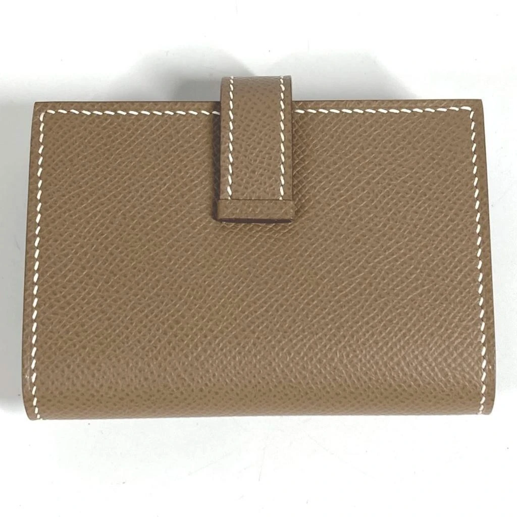 Hermes Etoupe Leather Card Case (Pre-Owned) 2