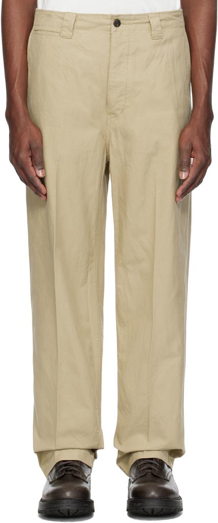 VisVim Beige Wide Chino Trousers