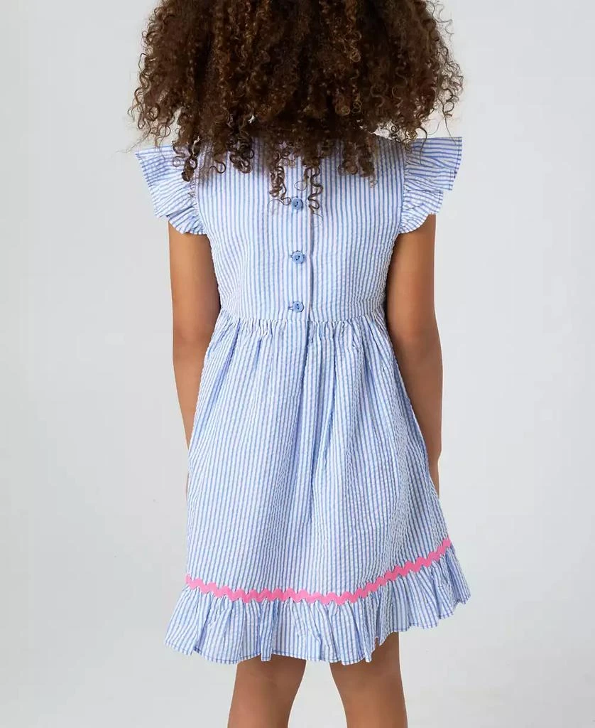 Rare Editions Toddler and Little Girls Nautical Seersucker Dress 4