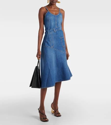 JW Anderson Asymmetric denim midi dress 2