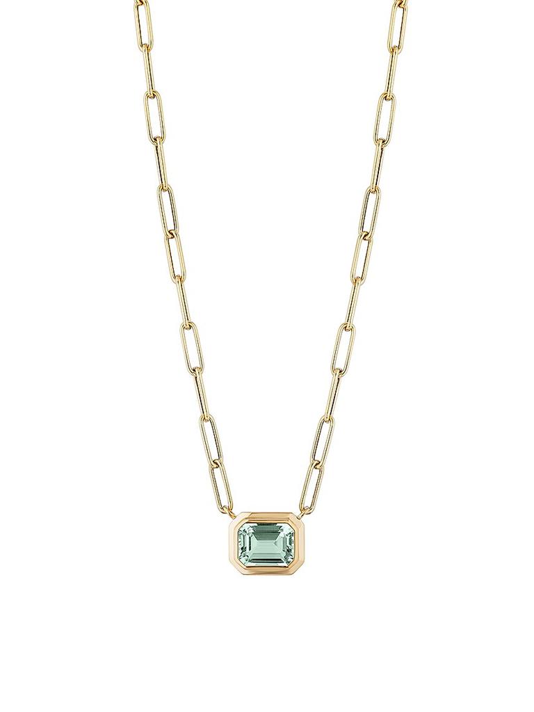Goshwara Manhattan 18K Yellow Gold & Prasiolite Pendant Necklace