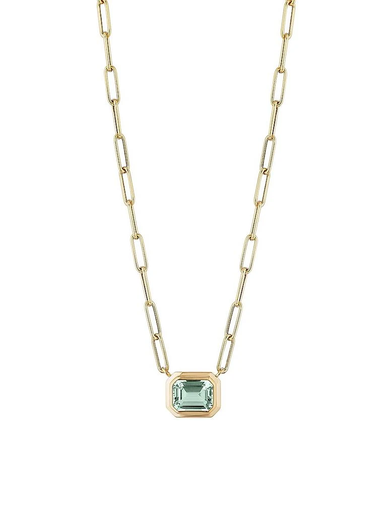 Goshwara Manhattan 18K Yellow Gold & Prasiolite Pendant Necklace 1