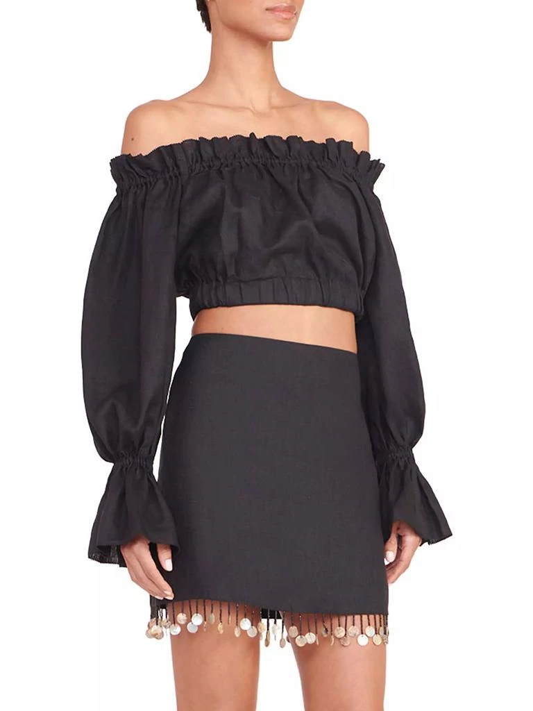 Staud Tristan Off-the-Shoulder Crop Top 4
