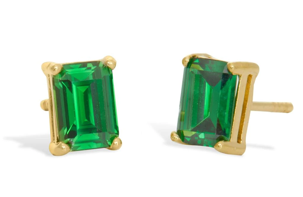 SAVVY CIE JEWELS Emerald Cut Earrings 1