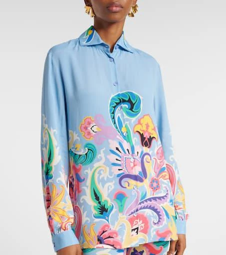 ETRO Printed satin shirt 6