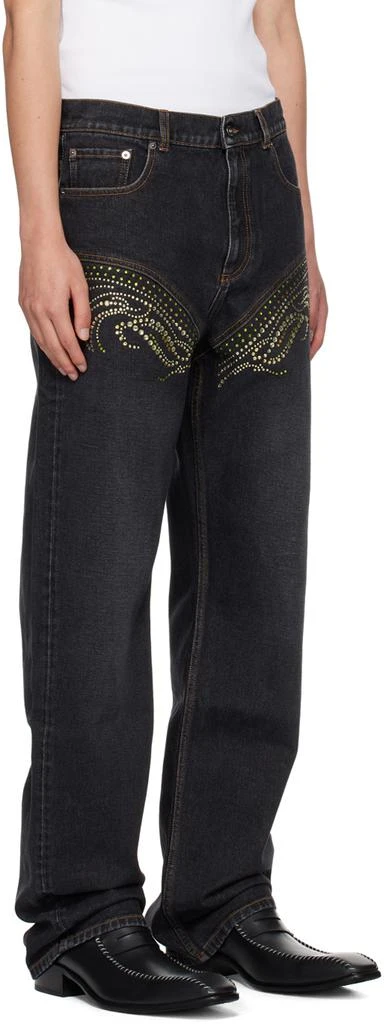 Y/Project SSENSE Exclusive Black Crystal Jeans 2
